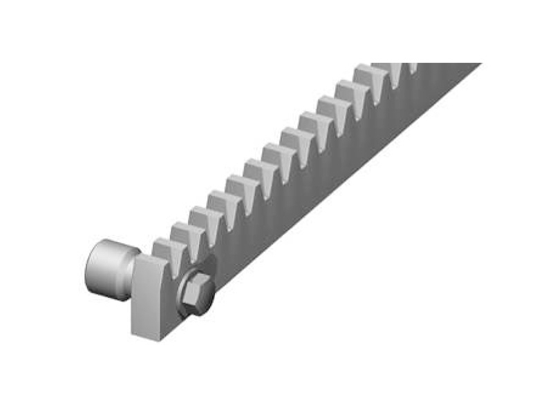 Ocelový ozub. hřeben, modul 4, 30×12, 1m, s otvory, Zn