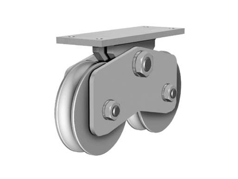 Dvojité kolečko s kyv. ulož. a kot. deskou,pr.160, kr. pr. Zn