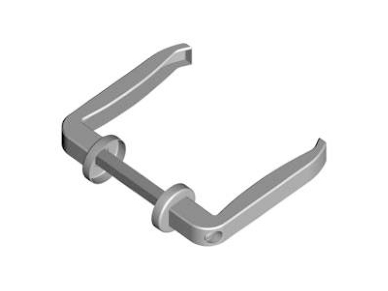 Litinová klika, tloušťka křídla 25 – 35, chrom