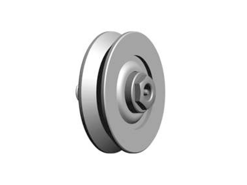 Pojezd.kolečko s ložiskem a maznicí, pr. 90, „V“ profil, Zn