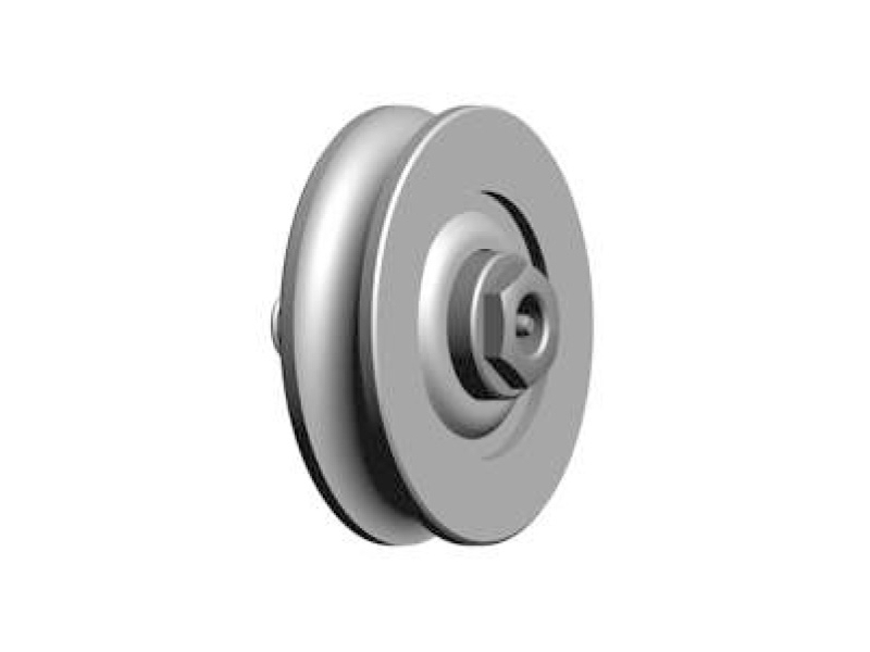 Pojezd.kolečko s ložiskem a maznicí,pr. 90,kruh. profil, Zn