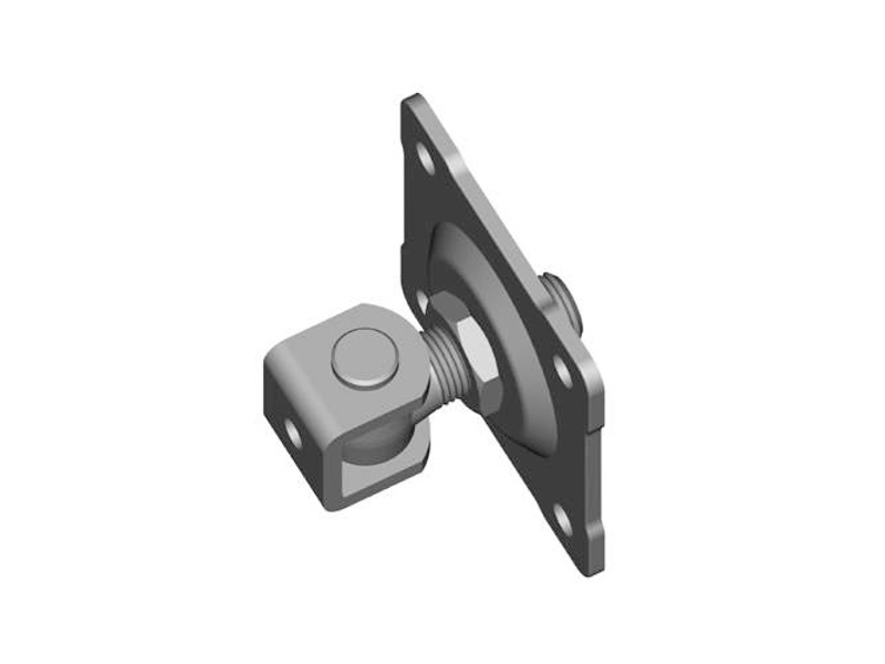 Regul. pant s „U“podpěr., M27, s deskou k přišroub. – Zn