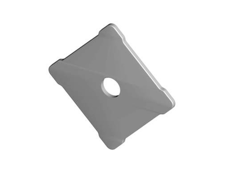 Deska 130×130 s otvorem pr. 27,  tl.5, Zn