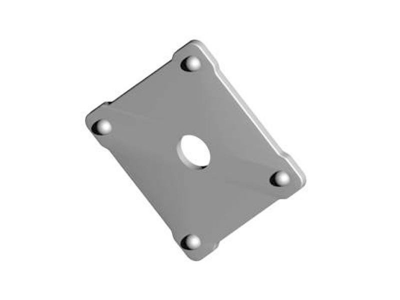 Deska 130×130 s otvorem pr. 27,  tl.5, Zn  – Decor