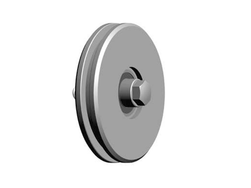 Pojezdové kolečko se 2 ložisky, pr. 140, profil „U“ , Zn