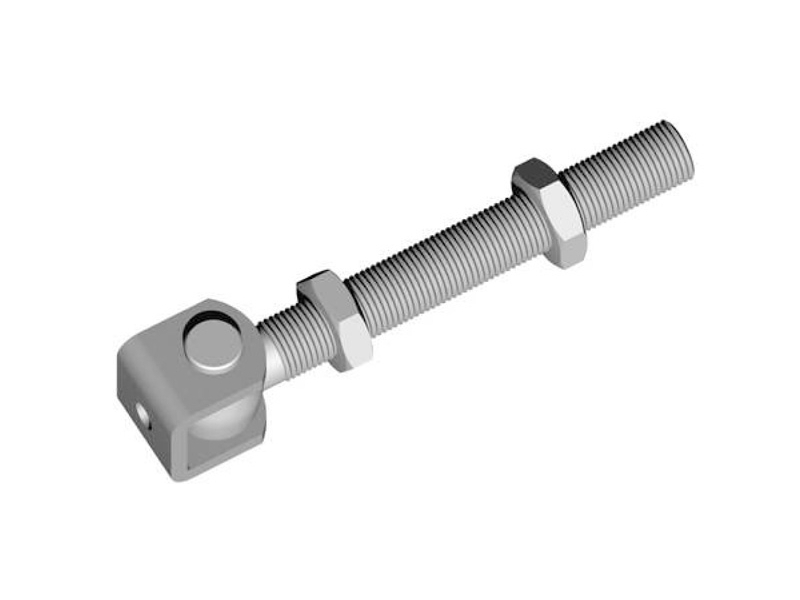 Pant s „U“ podpěr. k přivaření se závitovou tyčí, M 24 – Zn