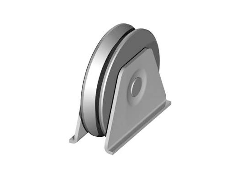 Pojezd. kolečko s podpěrou k navař., pr.140, „V“profil, Zn