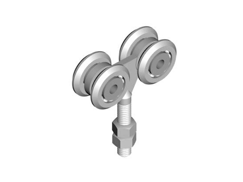 Vozík se 4 kolečky s kuličkama, pr. 24,šroub M 8,  Zn