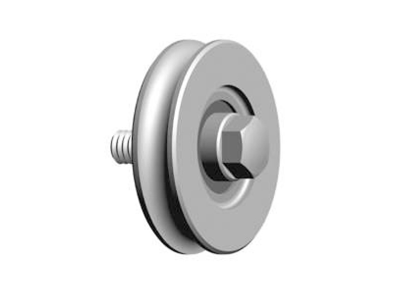 Pojezdové kolečko malé, pr.50, kruhový profil, Zn