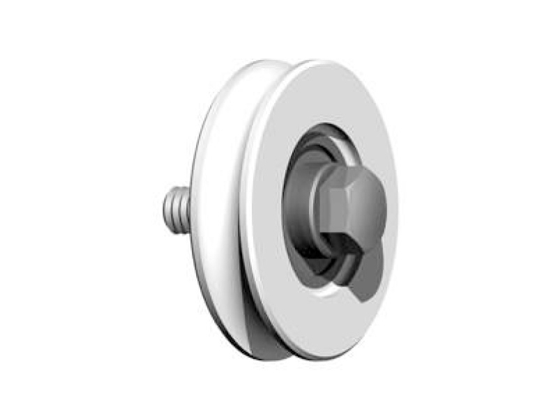 Pojezdové kolečko malé, pr.50, kruhový profil, nylon, Zn