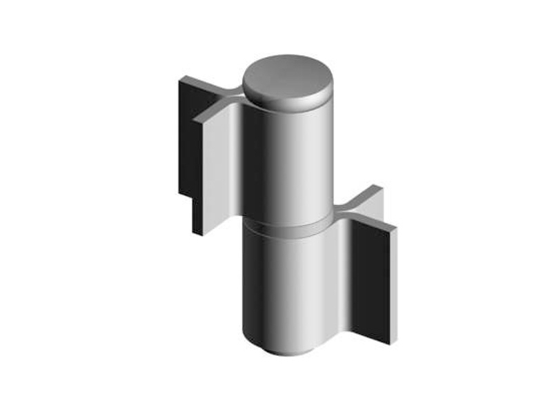 Pant pro brány k přivař., 2-dílný,výs.čep,mo­saz.podl.,čer­ný