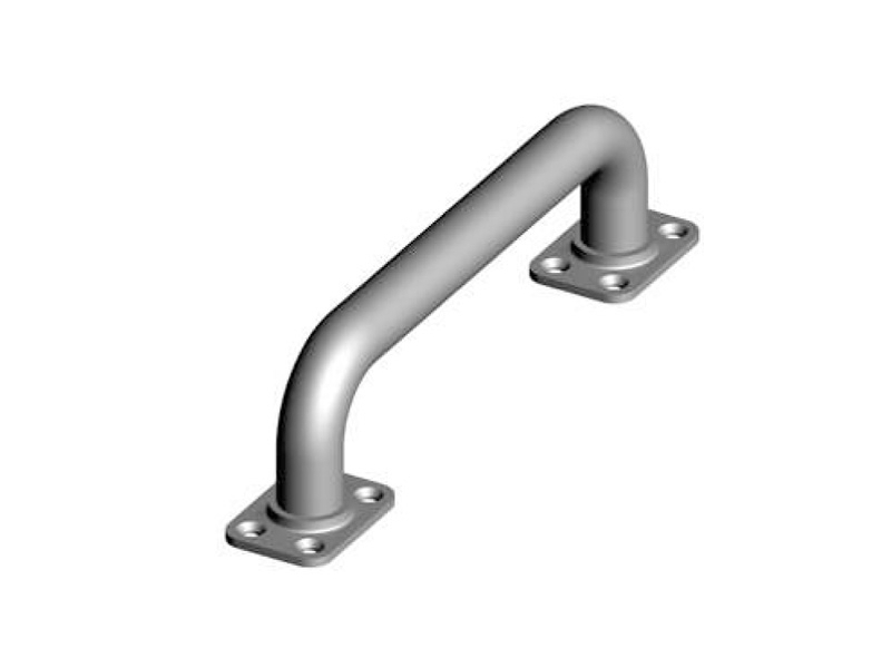 Madlo rovné s deskou k přišroubování, pr.28, černé