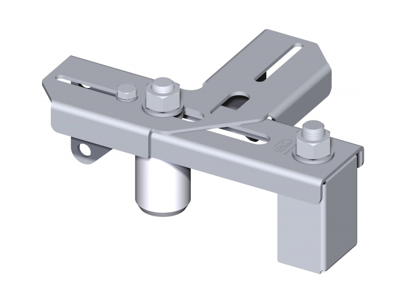 Regulovatelné horní vedení brány, kotvení pro 1 sloupek,Zn