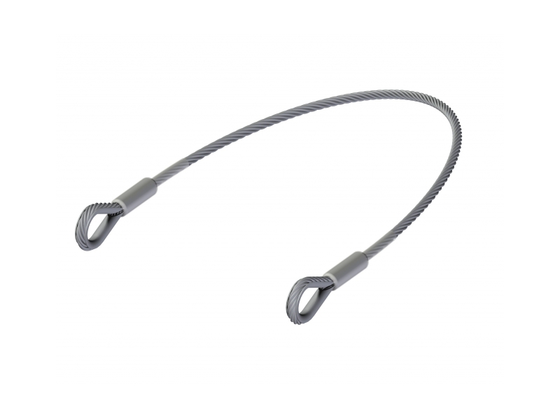 Bezpečnostní lanko  l = 400  se závitovou tyčí  , Zn