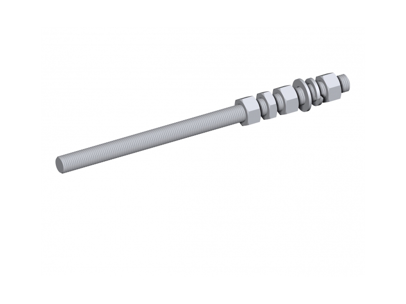 Kotev. závit. tyč  M22 (4 ks) , extra velká řada 3000, Zn
