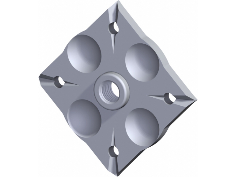 Ozdobná kotevní deska  – kovaná M 18, Zn