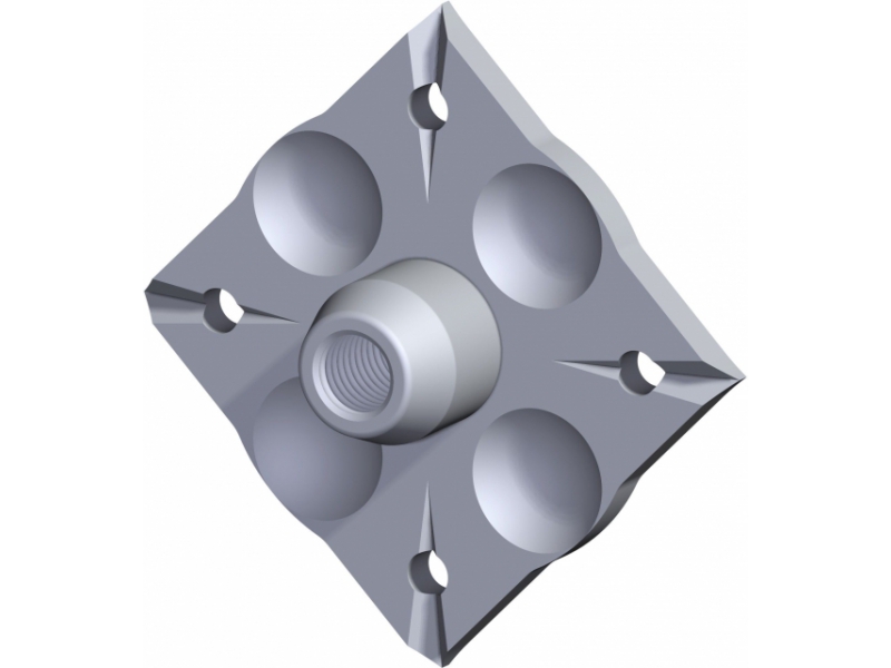 Ozdobná kotevní deska  – kovaná M 18, Zn