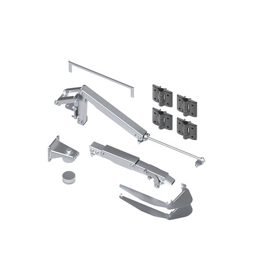 Sada pro dvoukřídlé skládací brány HD s regulovatelnými panty k přivaření a přišroubování