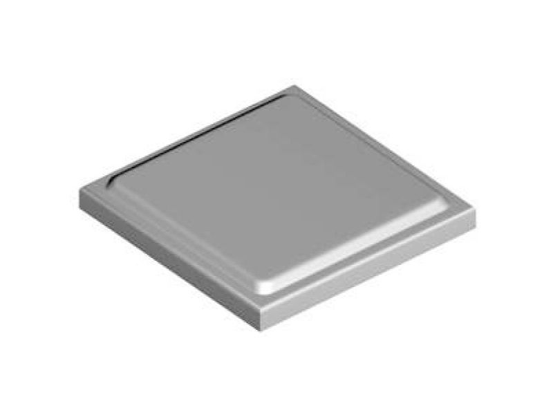 Víko na sloupek s lemem k přivaření, 40×40,ploché,Zn