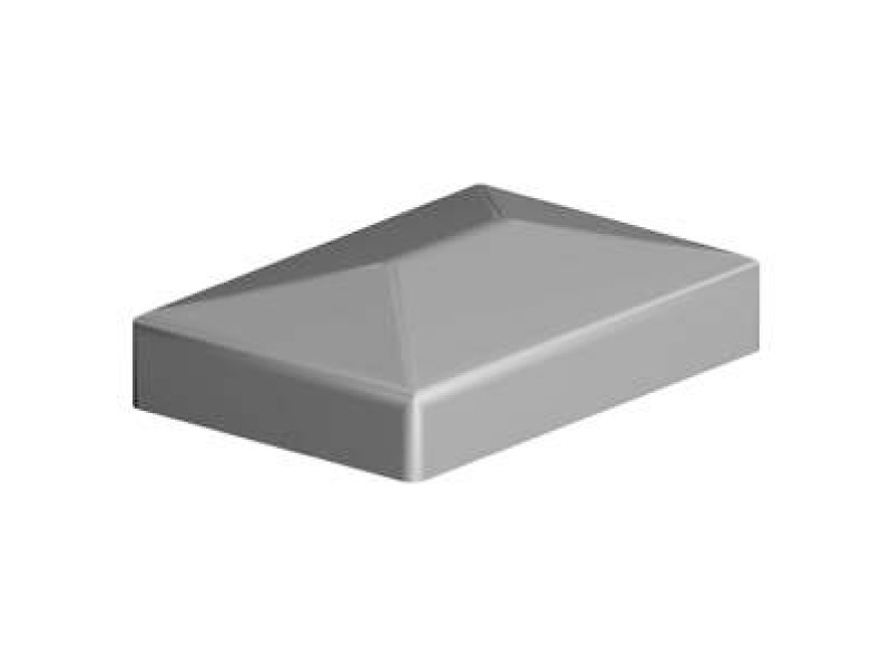 Víko na sloupek s lemem k přivaření, 50 x100,stříška,Zn