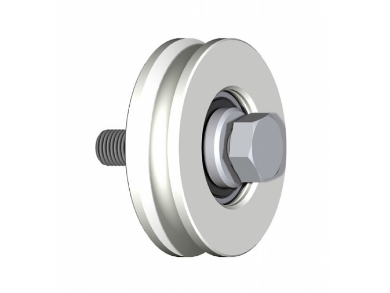 Pojezdové kolečko nylonové, pr.60, kruhový profil, Zn